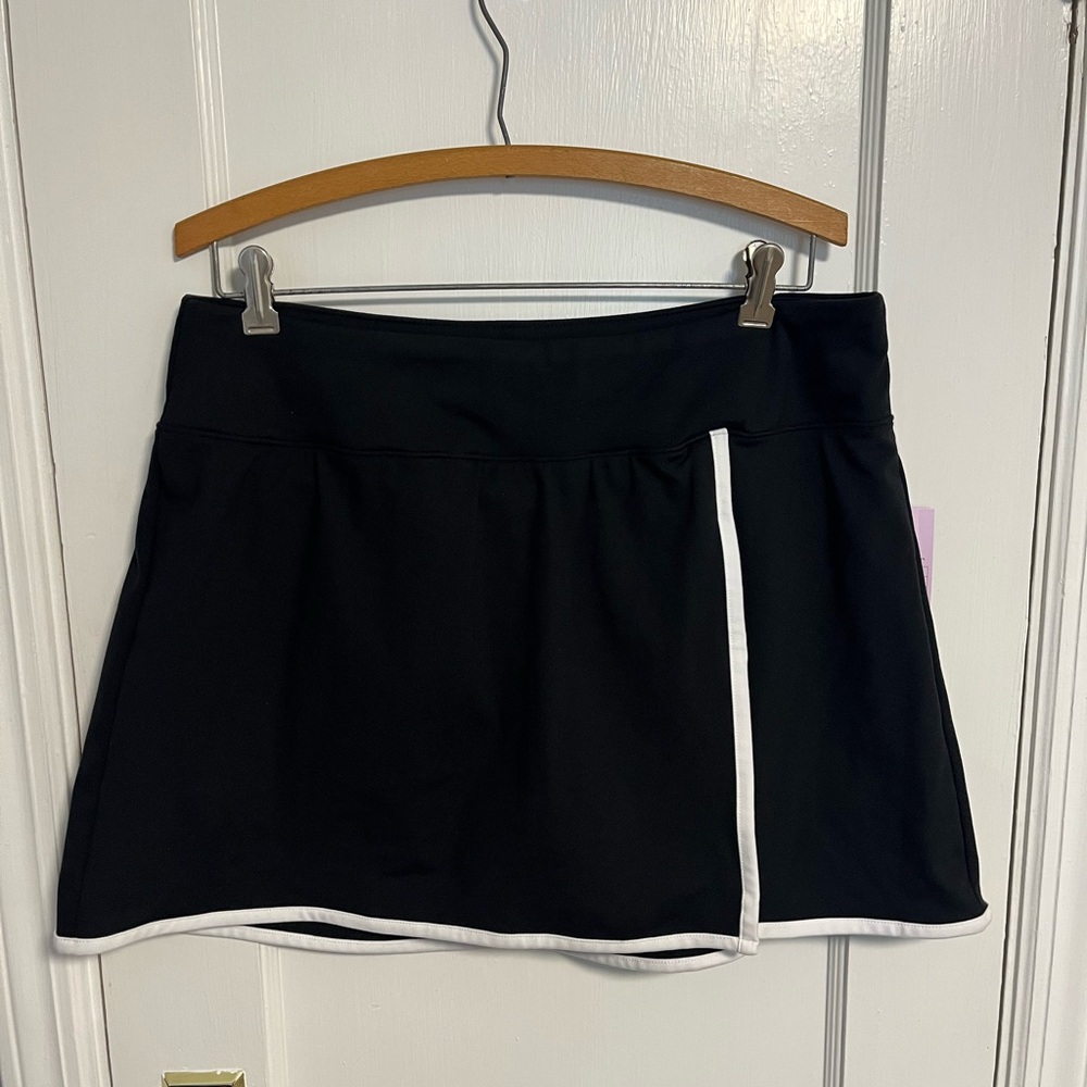 Wild Fable Black and White Skater Mini Skirt